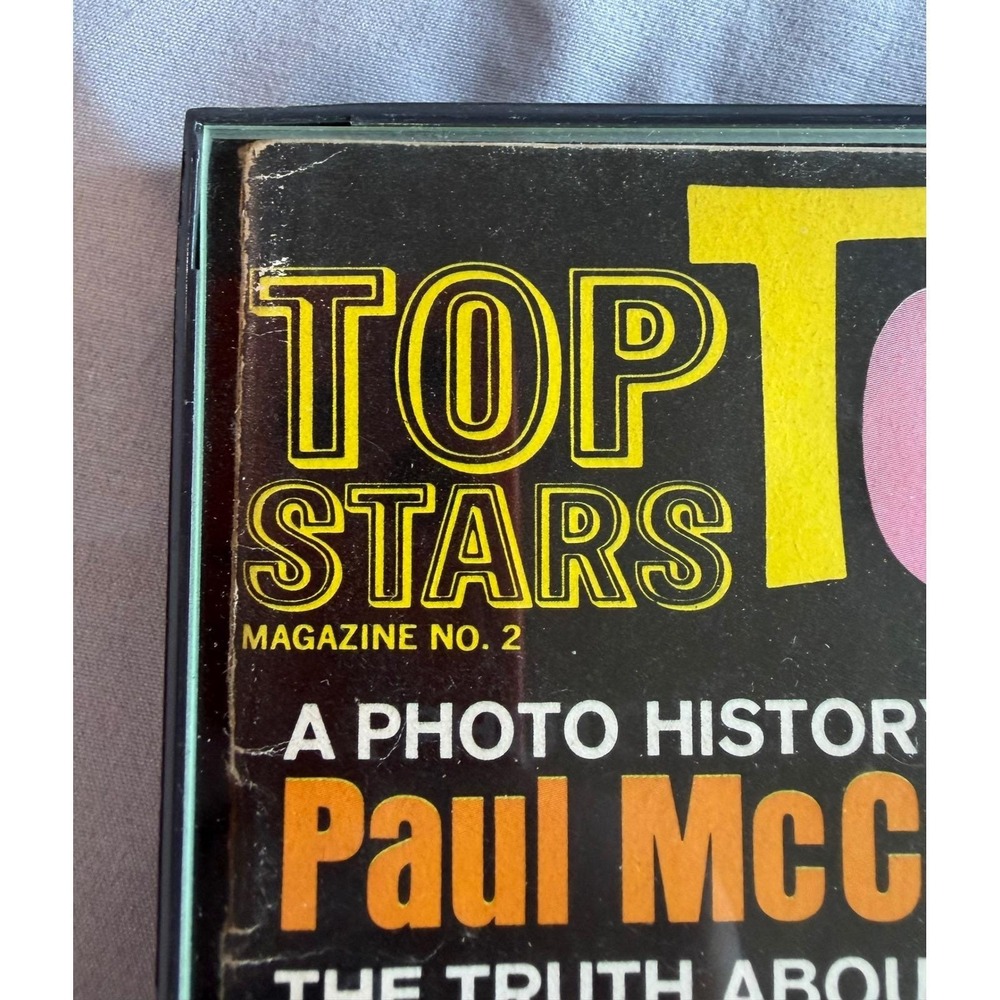 Vintage Top Stars Teen Idols Magazine No 2 Paul McCartney Johnny Cash Framed - Picture 4 of 10